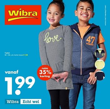 Aanbiedingen T-shirt - Huismerk - Wibra - Geldig van 06/03/2017 tot 18/03/2017 bij Wibra