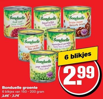 Aanbiedingen Bonduelle groente - Bonduelle - Geldig van 01/03/2017 tot 07/03/2017 bij Hoogvliet