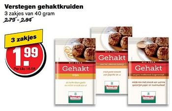 Aanbiedingen Verstegen gehaktkruiden - Verstegen - Geldig van 01/03/2017 tot 07/03/2017 bij Hoogvliet