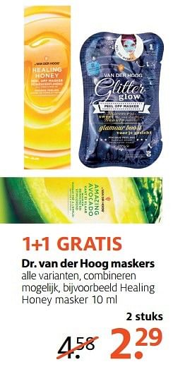 Aanbiedingen Dr. van der hoog maskers healing honey masker - Dr. Van Der Hoog - Geldig van 27/02/2017 tot 12/03/2017 bij Etos