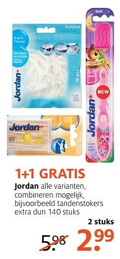 Aanbiedingen Jordan tandenstokers extra - Jordan - Geldig van 27/02/2017 tot 12/03/2017 bij Etos