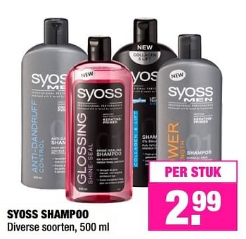 Aanbiedingen Syoss shampoo - Syoss - Geldig van 28/02/2017 tot 06/03/2017 bij Big Bazar