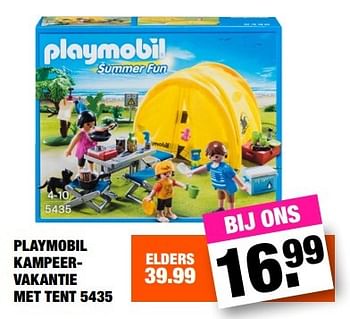 Aanbiedingen Playmobil kampeervakantie met tent 5435 - Playmobil - Geldig van 28/02/2017 tot 06/03/2017 bij Big Bazar