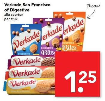 Aanbiedingen Verkade san francisco of digestive - Verkade - Geldig van 05/03/2017 tot 11/03/2017 bij Deen Supermarkten