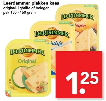 Aanbiedingen Leerdammer plakken kaas - Leerdammer - Geldig van 05/03/2017 tot 11/03/2017 bij Deen Supermarkten