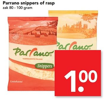 Aanbiedingen Parrano snippers of rasp - Parrano - Geldig van 05/03/2017 tot 11/03/2017 bij Deen Supermarkten