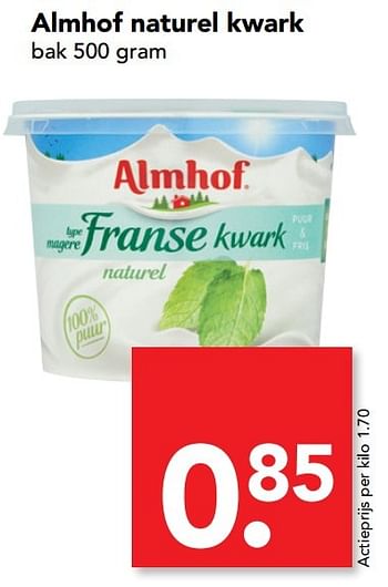 Aanbiedingen Almhof naturel kwark - Almhof - Geldig van 05/03/2017 tot 11/03/2017 bij Deen Supermarkten