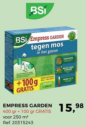 Aanbiedingen Empress garden - BSI - Geldig van 07/03/2017 tot 04/04/2017 bij Supra Bazar