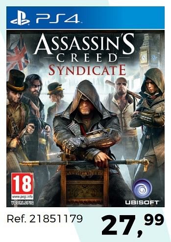Aanbiedingen Assassin`s creed syndicate - Ubisoft - Geldig van 07/03/2017 tot 04/04/2017 bij Supra Bazar