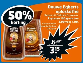 Aanbiedingen Oploskoffie gold - Douwe Egberts - Geldig van 28/02/2017 tot 12/03/2017 bij Trekpleister