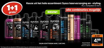 Aanbiedingen Shampoo shine boost - Syoss - Geldig van 28/02/2017 tot 12/03/2017 bij Trekpleister