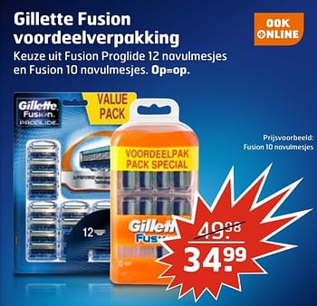 Aanbiedingen Gillette fusion voordeelverpakking - Fusion - Geldig van 28/02/2017 tot 12/03/2017 bij Trekpleister