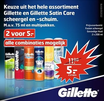 Aanbiedingen Fusion scheergel gevoelige huid - Gillette - Geldig van 28/02/2017 tot 12/03/2017 bij Trekpleister