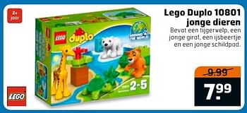 Aanbiedingen Lego duplo 10801 jonge dieren - Lego - Geldig van 28/02/2017 tot 12/03/2017 bij Trekpleister