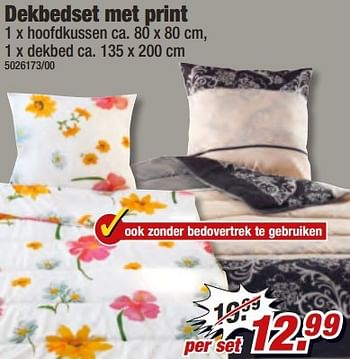 Aanbiedingen Dekbedset met print - Huismerk - Poco - Geldig van 27/02/2017 tot 12/03/2017 bij Poco