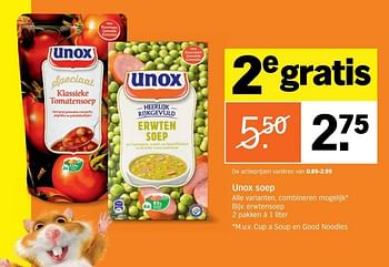 Aanbiedingen Unox soep - Unox - Geldig van 06/03/2017 tot 12/03/2017 bij Albert Heijn