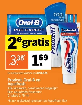 Aanbiedingen Prodent, oral-b en aquafresh - Aquafresh - Geldig van 06/03/2017 tot 12/03/2017 bij Albert Heijn