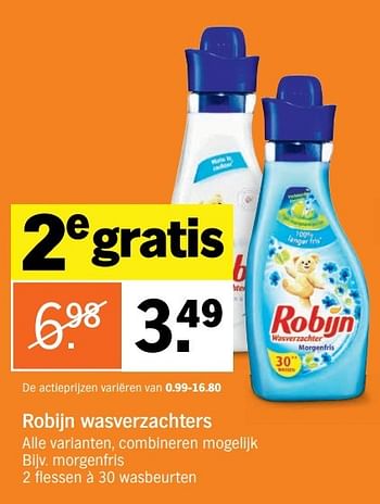Aanbiedingen Robijn wasverzachters - Robijn - Geldig van 06/03/2017 tot 12/03/2017 bij Albert Heijn