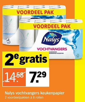 Aanbiedingen Nalys vochtvangers keukenpapier - Nalys - Geldig van 06/03/2017 tot 12/03/2017 bij Albert Heijn