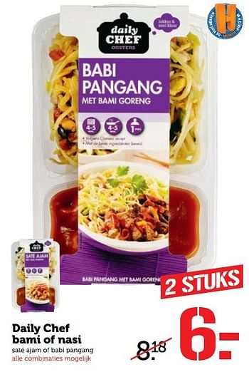 Aanbiedingen Daily chef bami of nasi - Daily chef - Geldig van 05/03/2017 tot 12/03/2017 bij Coop