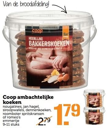Aanbiedingen Coop ambachtelijke koeken - Huismerk - Coop - Geldig van 05/03/2017 tot 12/03/2017 bij Coop
