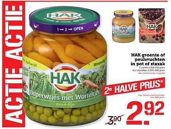 Aanbiedingen Hak groente of peulvruchten in pot of stazak - Hak - Geldig van 05/03/2017 tot 12/03/2017 bij Coop