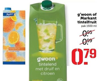 Aanbiedingen G`woon of markant tintelfruit - Markant - Geldig van 05/03/2017 tot 12/03/2017 bij Coop