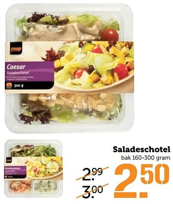 Aanbiedingen Saladeschotel - Huismerk - Coop - Geldig van 05/03/2017 tot 12/03/2017 bij Coop