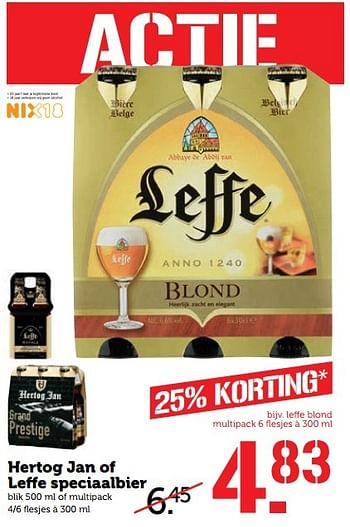 Aanbiedingen Hertog jan of leffe speciaalbier - Leffe - Geldig van 05/03/2017 tot 12/03/2017 bij Coop