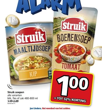 Aanbiedingen Struik soepen - Struik - Geldig van 06/03/2017 tot 12/03/2017 bij Jan Linders