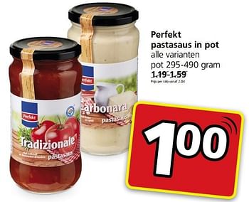 Aanbiedingen Perfekt pastasaus in pot - Perfekt - Geldig van 06/03/2017 tot 12/03/2017 bij Jan Linders