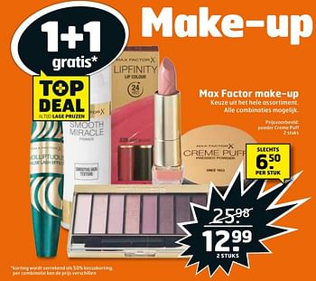 Aanbiedingen Max factor make-up - Max Factor - Geldig van 07/03/2017 tot 12/03/2017 bij Trekpleister