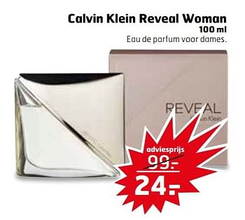 Aanbiedingen Calvin klein reveal woman 100 ml - Calvin Klein - Geldig van 07/03/2017 tot 12/03/2017 bij Trekpleister