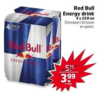 Aanbiedingen Red bull energy drink - Red Bull - Geldig van 07/03/2017 tot 12/03/2017 bij Trekpleister