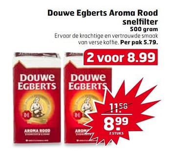Aanbiedingen Douwe egberts aroma rood snelfilter - Douwe Egberts - Geldig van 07/03/2017 tot 12/03/2017 bij Trekpleister