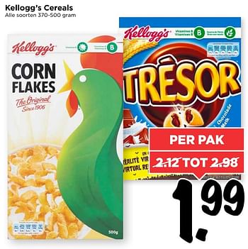 Aanbiedingen Kellogg`s cereals - Kellogg's - Geldig van 05/03/2017 tot 11/03/2017 bij Vomar
