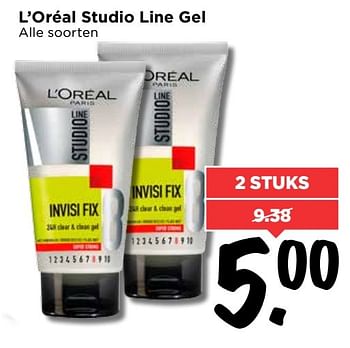 Aanbiedingen L`oréal studio line gel - studio - Geldig van 05/03/2017 tot 11/03/2017 bij Vomar