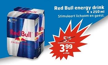 Aanbiedingen Red bull energy drink - Red Bull - Geldig van 28/02/2017 tot 12/03/2017 bij Trekpleister
