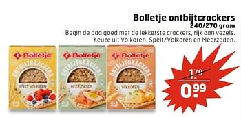 Aanbiedingen Bolletje ontbijtcrackers - Bolletje - Geldig van 28/02/2017 tot 12/03/2017 bij Trekpleister