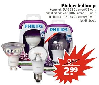 Aanbiedingen Philips ledlamp - Philips - Geldig van 28/02/2017 tot 12/03/2017 bij Trekpleister