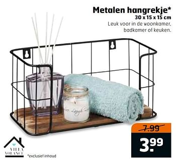 Aanbiedingen Metalen hangrekje - Huismerk - Trekpleister - Geldig van 28/02/2017 tot 12/03/2017 bij Trekpleister