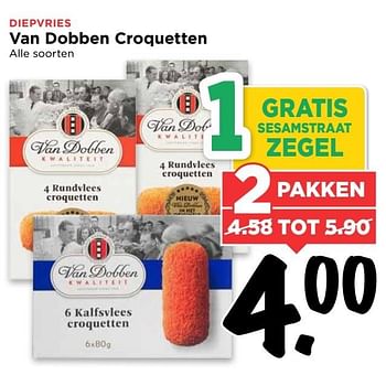 Aanbiedingen Van dobben croquetten - Van Dobben - Geldig van 05/03/2017 tot 11/03/2017 bij Vomar