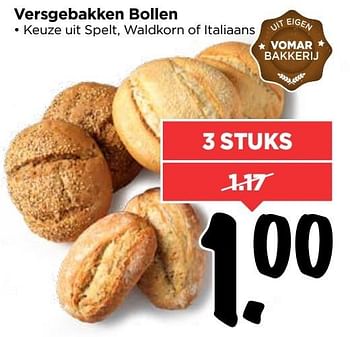 Aanbiedingen Versgebakken bollen - Huismerk Vomar - Geldig van 05/03/2017 tot 11/03/2017 bij Vomar