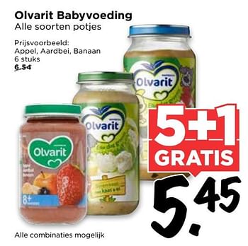 Aanbiedingen Olvarit babyvoeding - Olvarit - Geldig van 05/03/2017 tot 11/03/2017 bij Vomar