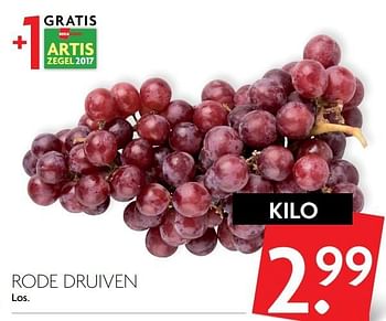 Aanbiedingen Rode druiven - Huismerk - Deka Markt - Geldig van 05/03/2017 tot 11/03/2017 bij Deka Markt