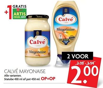 Aanbiedingen Calvé mayonaise alle varianten. - Calve - Geldig van 05/03/2017 tot 11/03/2017 bij Deka Markt