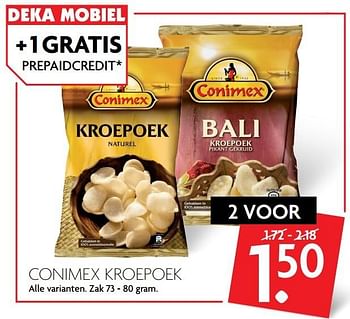 Aanbiedingen Conimex kroepoek - Conimex - Geldig van 05/03/2017 tot 11/03/2017 bij Deka Markt