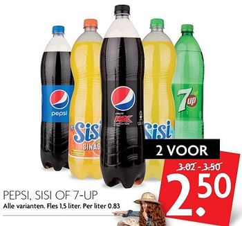 Aanbiedingen Pepsi, sisi of 7-up - Pepsi - Geldig van 05/03/2017 tot 11/03/2017 bij Deka Markt