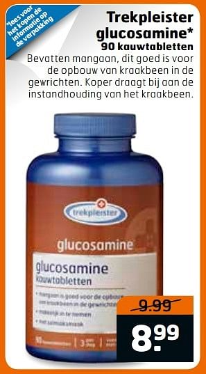 Aanbiedingen Trekpleister glucosamine - Huismerk - Trekpleister - Geldig van 28/02/2017 tot 12/03/2017 bij Trekpleister
