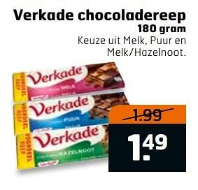 Aanbiedingen Verkade chocoladereep - Verkade - Geldig van 28/02/2017 tot 12/03/2017 bij Trekpleister